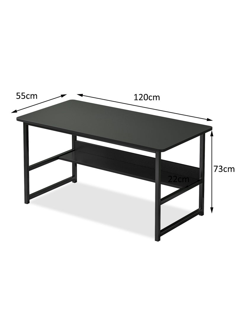 Study Table for Home Office,Writing Desk Office Desk With Storage Layer Computer Desk 120*55*73cm
