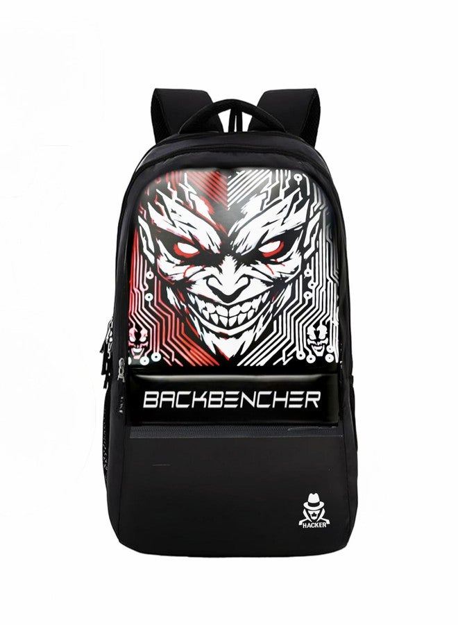 HACKER Laptop Backpack for Men & Women | Stylish Monster Backbencher Printed Backpack | Durable School, College & Office Bag | Spacious Travel Backpack with Padded Laptop Compartment - Image 1