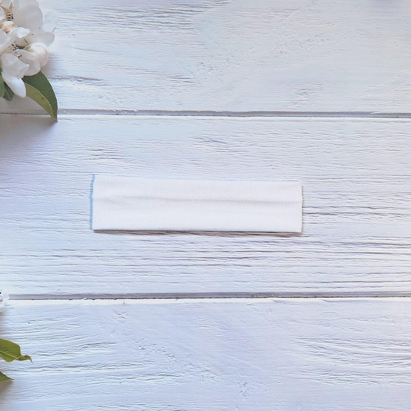 إسكدنيا Stretchable Solid Color Yoga Sports Headband White