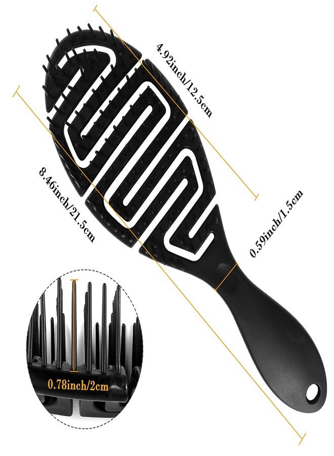 Boobeen Wet Brush Hair Brush - Soft Massage Brush Easy Glide Through Tangles Help Dry Hair Quickly for Wet or Dry Men and Women Long Curly Thick Hair - Image 2