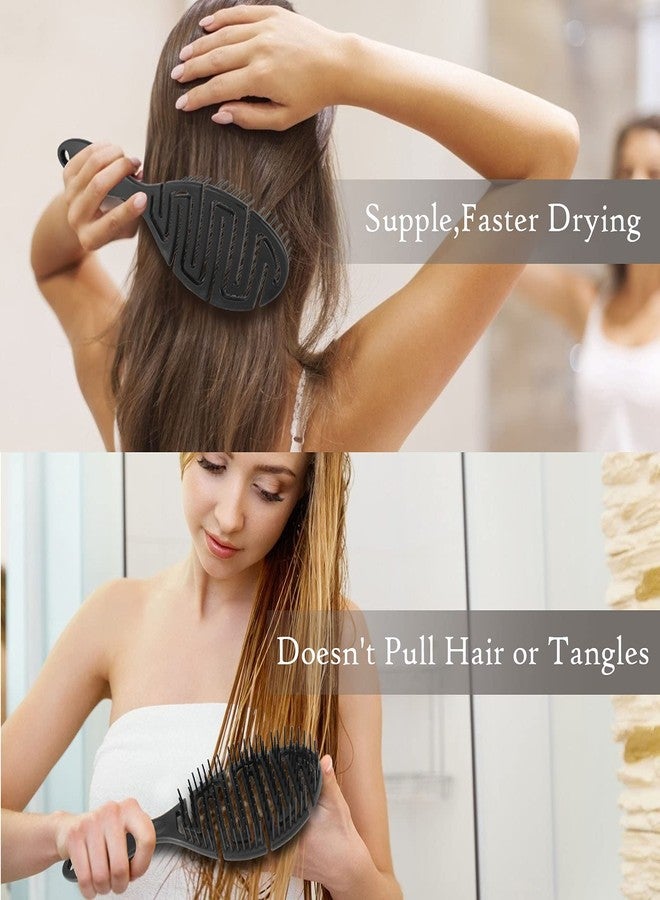 Boobeen Wet Brush Hair Brush - Soft Massage Brush Easy Glide Through Tangles Help Dry Hair Quickly for Wet or Dry Men and Women Long Curly Thick Hair - Image 5