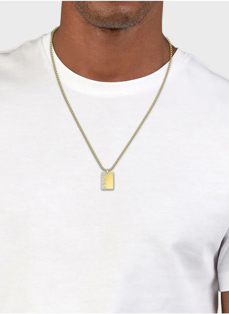 BOSS Logo Pendant Necklace