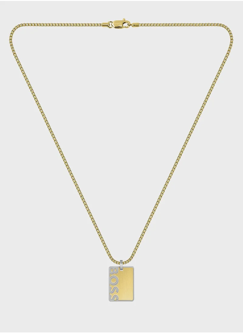 BOSS Logo Pendant Necklace