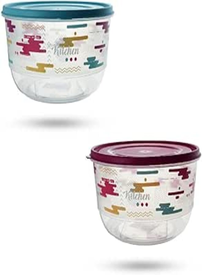 Ucsan Plastic Round Transparent Trendy Container 2.6 Liters | Made in Turkey | M1411