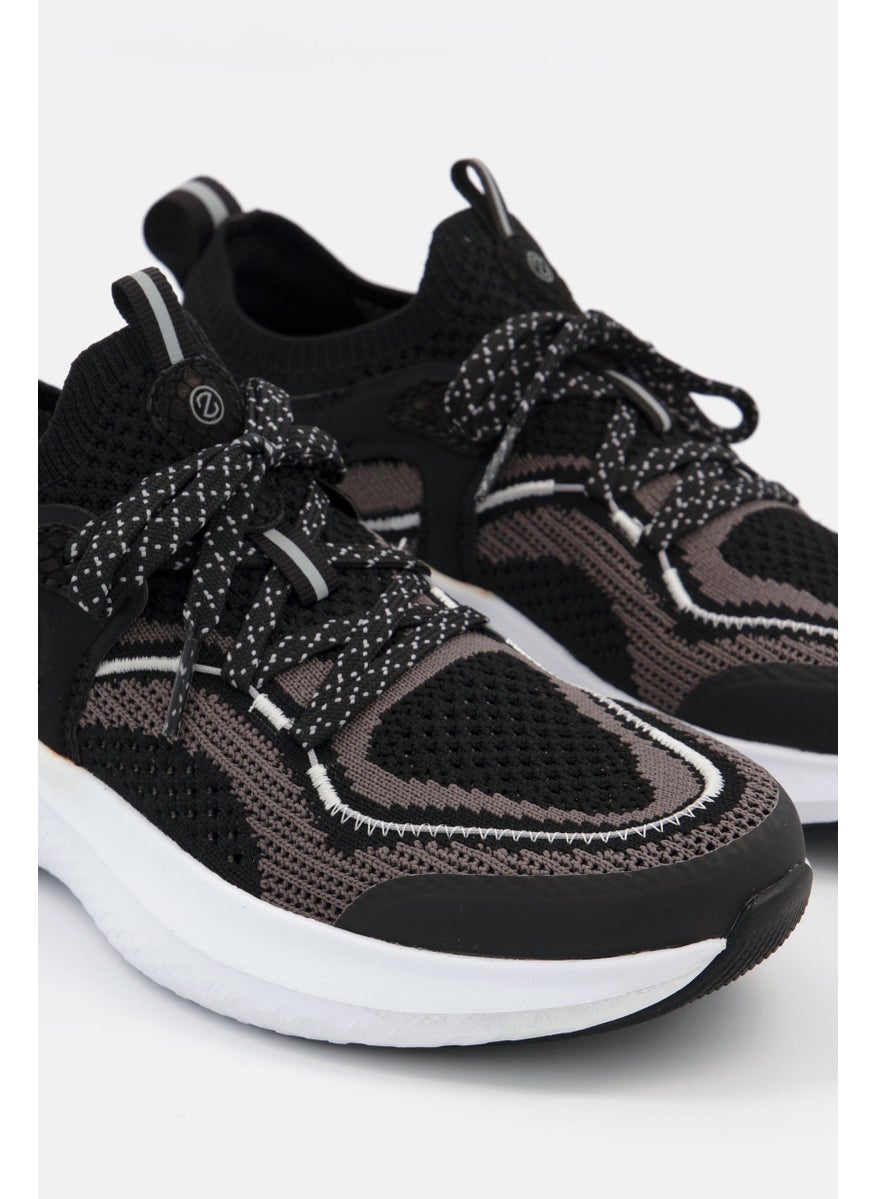 COLE HAAN Women Medium ZG Outpace Stitch Lite Running Shoes, Black  - Image 2