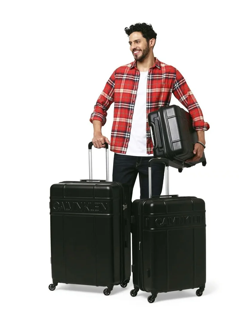 كالفن كلاين حقيبة سفر CONTROL Hardside Spinner ذات العجلات، خفيفة الوزن للغاية من مادة ABS، 4 عجلات مزدوجة