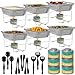Pelto Disposable Chafing Dish Buffet Set  6 Pack Half Size Standard 10 38 x 12 34 Patented Foldable Wire Racks 4Hour Fuel Cans Aluminum Food  Water Pans Serving Utensils Reusable or Disposable - Image 2