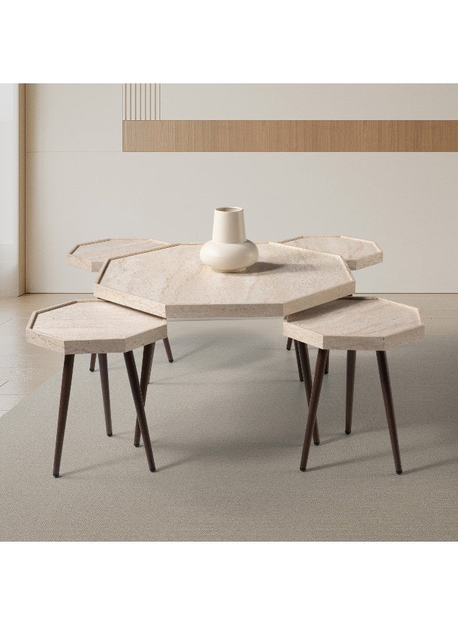 Home Box Fridley 5-Piece Coffee Table Set - Image 1