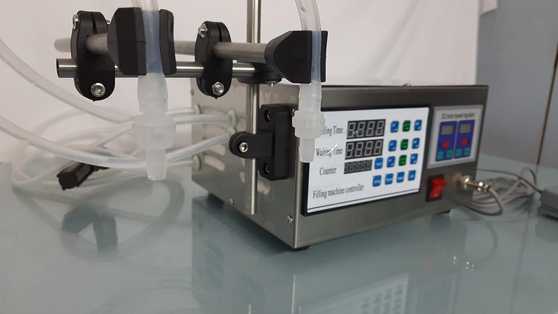 TwoDouble Head Table Top Electirc Digital Liquid Filling Machine Manual Automatic Control for Low Viscosity Oil Milk Beverage Essential Oil Juice Water Perfume Condiment 5ml to 3500ml  - Image 4