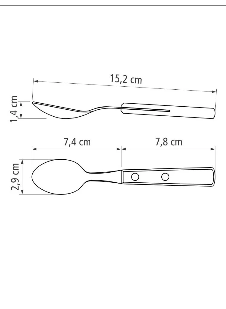 TRAMONTINA Tramontina Stainless Steel Tea Spoon with Treated Red Polywood Handle
