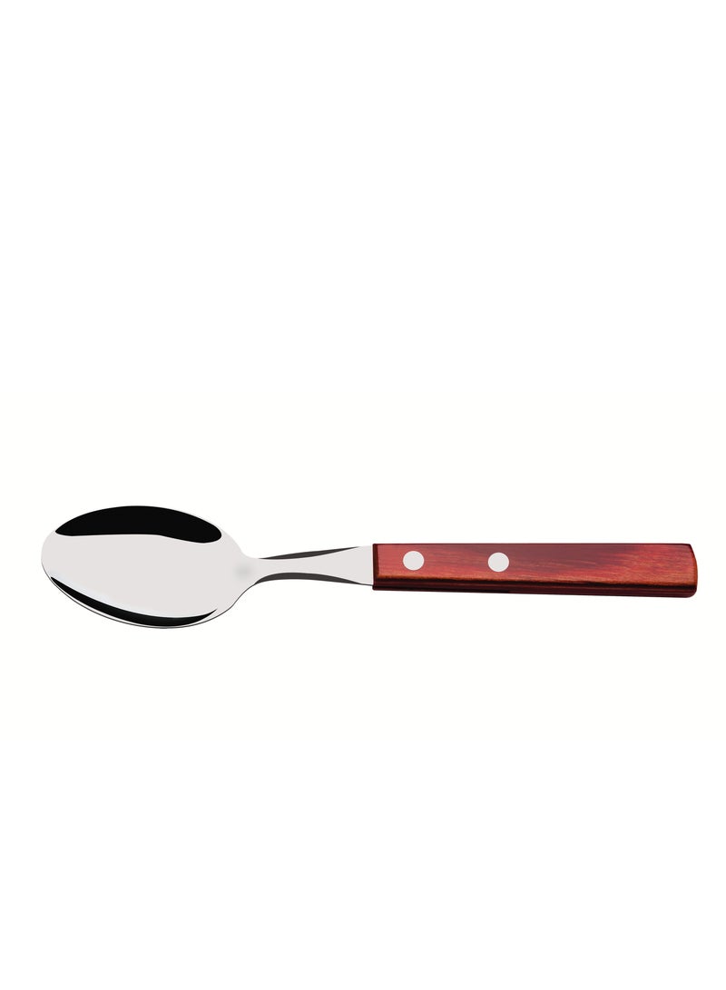 Tramontina Stainless Steel Tea Spoon with Treated Red Polywood Handle - Image 1