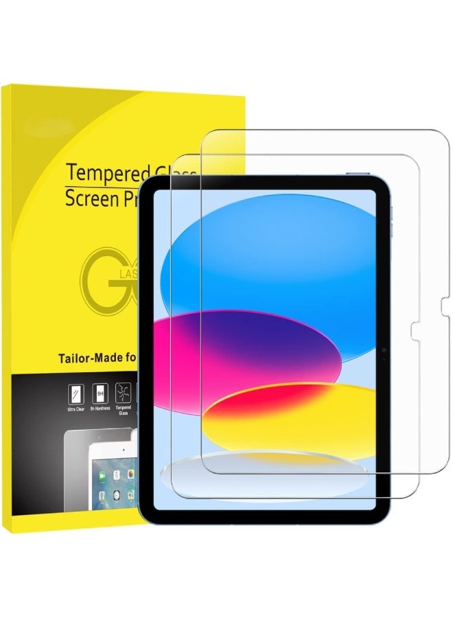 ZOOMEE Screen Protector for iPad (A16) 11th/10th Generation (2025/2022), 9H Tempered Glass Film, HD Clear, 2-Pack - Image 1