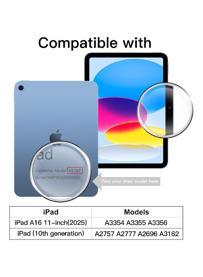 ZOOMEE Screen Protector for iPad (A16) 11th/10th Generation (2025/2022), 9H Tempered Glass Film, HD Clear, 2-Pack - Image 2