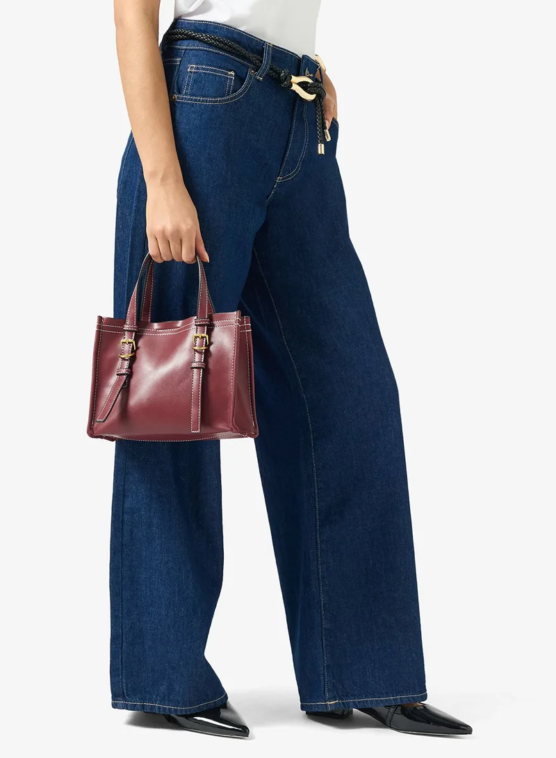 Metal Buckle Embellished Tote bag