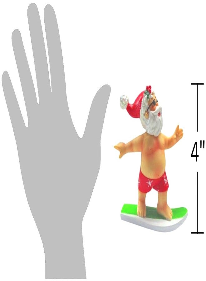 The Bridge Collection 4" Surfing Santa Figurine - Christmas Decor - Home for The Holidays - Image 2