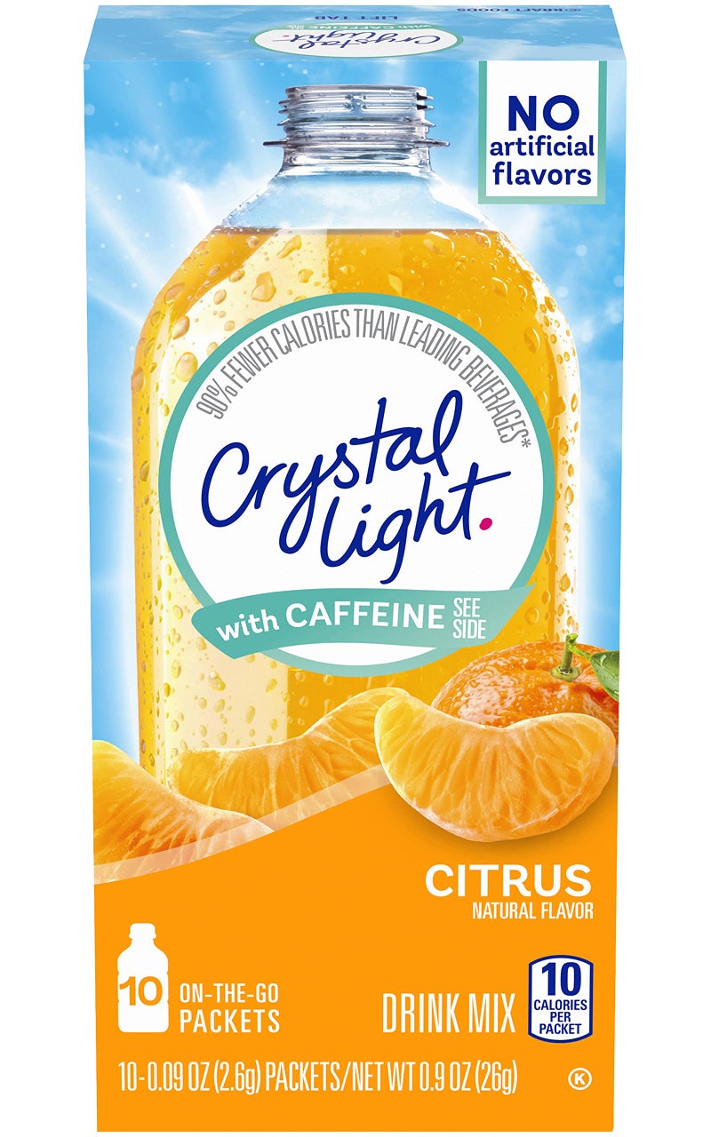 Crystal Light Citrus On-The-Go Powdered Drink Mix with Caffeine, 10 ct. (Pack of 5) - Image 2
