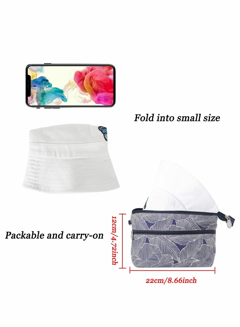 SOLARAE Unisex Butterfly Embroidered Bucket Hat, Reversible Packable Sun Hat, Summer Fisherman Cap for Men and Women, Stylish and Versatile Outdoor Accessory. - Image 3