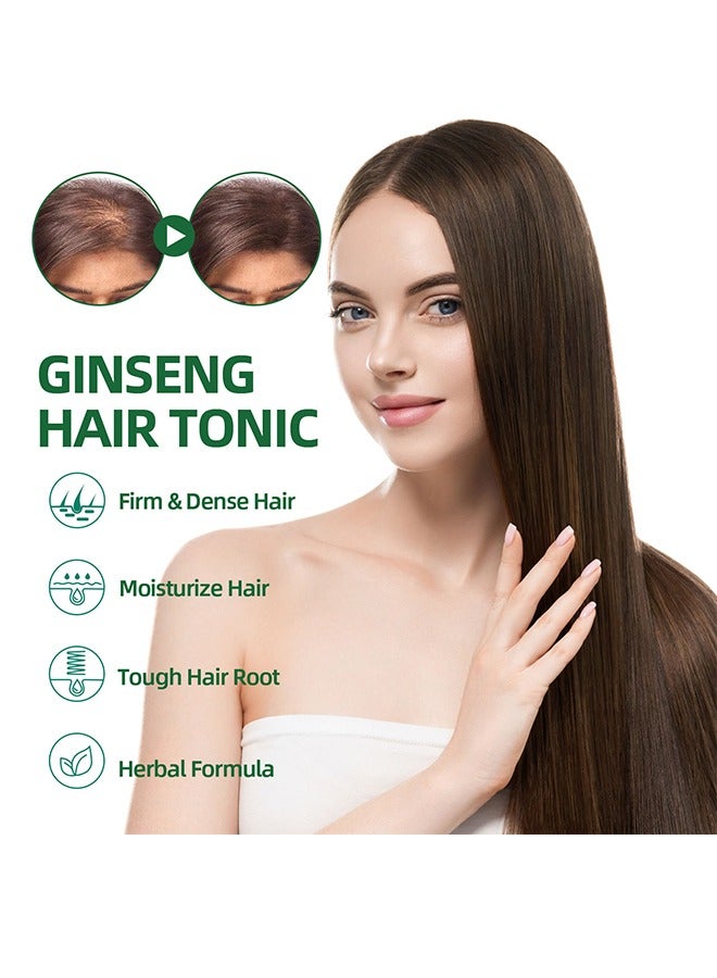OUHOE Natural Herbs , Ginseng Hair Thickening Liquid Ginseng Essence Hair Thickening Spray Prevents Hair Loss Strengthens Hair Protects and Moisturizes Hair 100ml - Image 2
