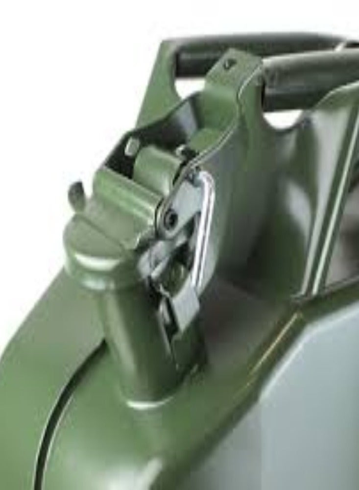 KNP Jerry Can Litre Green Metal Jerry Can 20L is a practical and reliable solution for safely storing and transporting various liquids. - Image 4