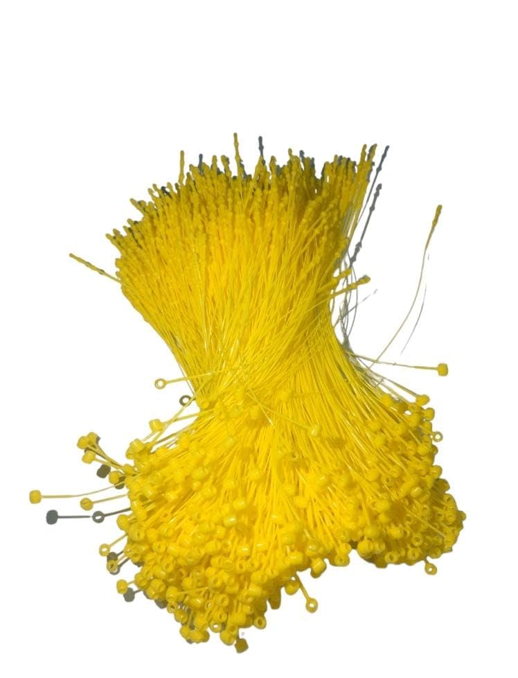 GREENGROW 5" Yellow Snap Lock 1000 Pcs Loop Pins Plastic Ties Fasteners NO TAG Gun Required - Image 5