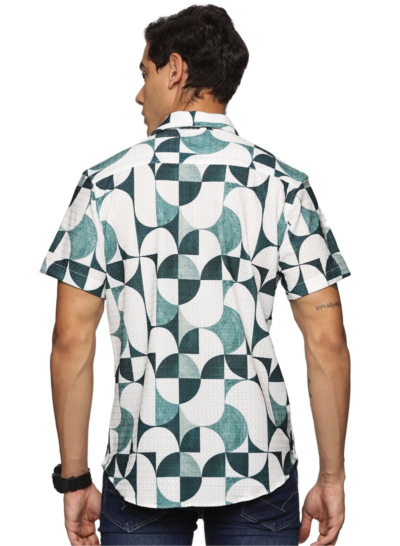U.S. ELK Men's Printed Shirt | Half sleeves Hawaiian Men formal Shirts | Stylish and Versatile Casual Shirt For Men  - Image 3