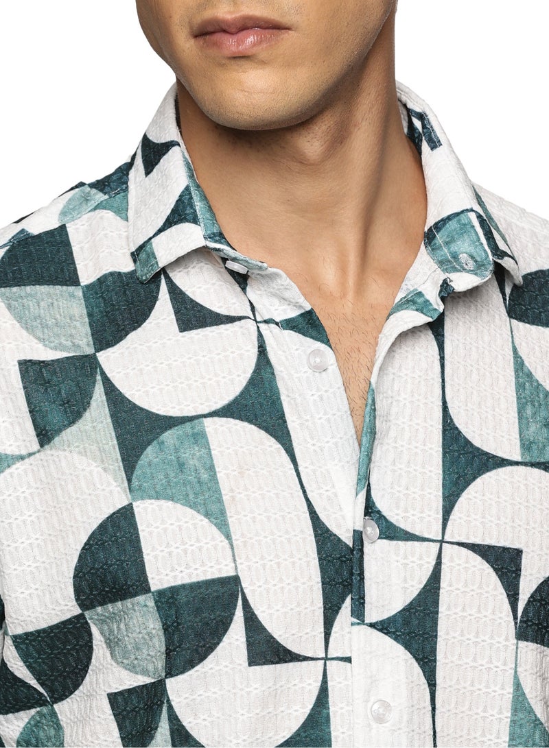 U.S. ELK Men's Printed Shirt | Half sleeves Hawaiian Men formal Shirts | Stylish and Versatile Casual Shirt For Men  - Image 5