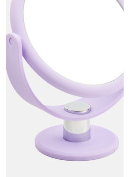 Olivia Rose Double Sided Vanity Mirror With Soft Touch Handle, Lavender  - Image 3