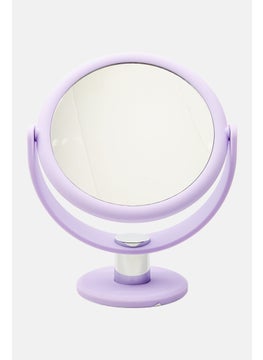 Olivia Rose Double Sided Vanity Mirror With Soft Touch Handle, Lavender  - Image 1