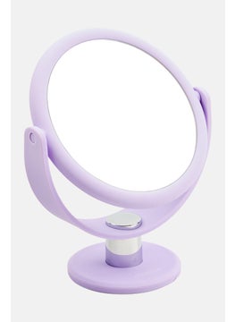 Olivia Rose Double Sided Vanity Mirror With Soft Touch Handle, Lavender  - Image 2