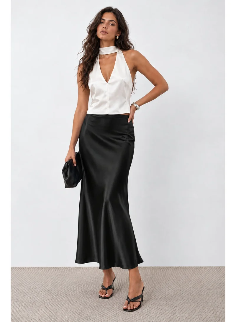 فيرو مودا VMCHARM Mid Waist Long Skirt Woven