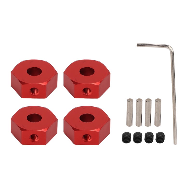 4 قطع ربطات ومسامير محورات عجلة RC مقاس 14 مم من الألومنيوم 1/10 لـ AMMRA Big Rock و Typhon و SentonRed - Image 1