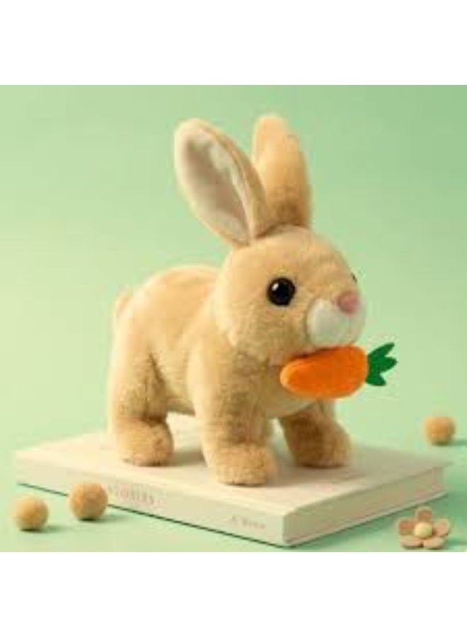 Interactive electronic stuffed bunny toy with sounds, a bunny that jumps with its nose and holds a carrot, a perfect gift for toddlers' birthdays. - Image 5