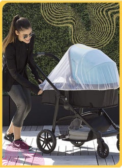 She&Little 1Pack Baby Stroller Mosquito Net,High-Density Insect Protection Cover for Strollers, Bassinets, Playards, and Portable Cribs (Black)  - Image 4