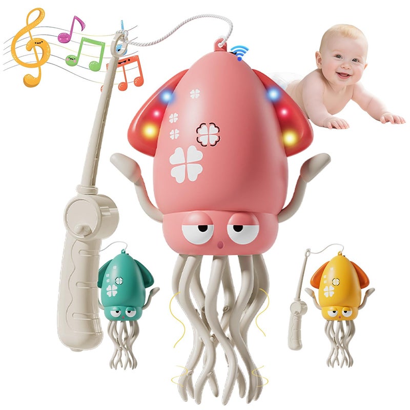 Treayes Baby Stocking Stuffers 612 1218 Months Boys Girls Tummy Time Musical Dancing Squid Crawling Octopus Toy for 1 2 3 4 5 Year Old Kid Toddler Birthday Christmas Gifts for Grandkids - Image 3