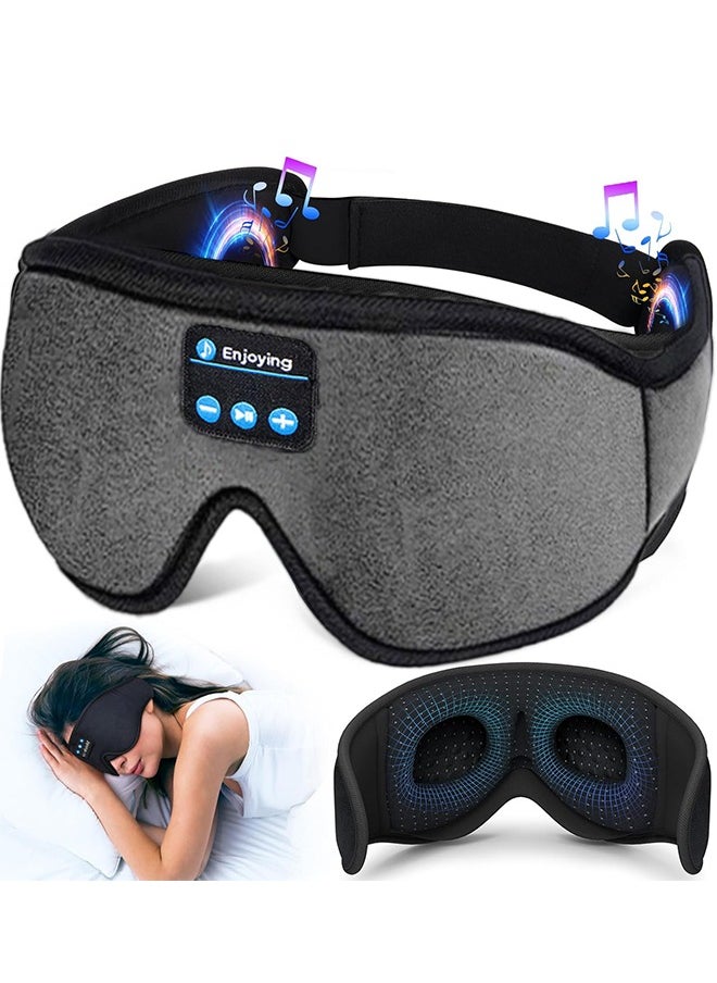 Hihonor Sleep Mask with Bluetooth Headphones,3D Sleep Mask Wireless Music Eye Mask for Side/Supine Sleepers, with Slim Stereo Speakers,Bluetooth Sleep Headphones,Perfect for Sleeping,Gifts for Women/Men  - Image 1