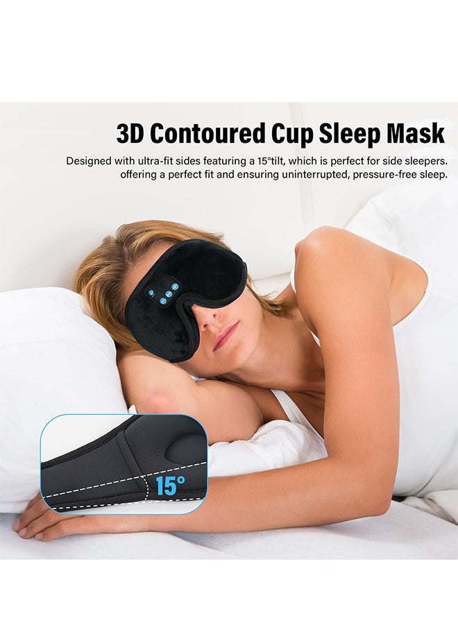 Hihonor Sleep Mask with Bluetooth Headphones,3D Sleep Mask Wireless Music Eye Mask for Side/Supine Sleepers, with Slim Stereo Speakers,Bluetooth Sleep Headphones,Perfect for Sleeping,Gifts for Women/Men  - Image 3
