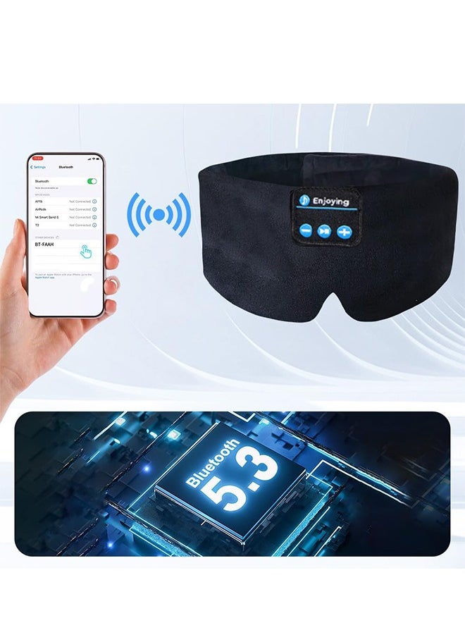 Hihonor Sleep Mask with Bluetooth Headphones,3D Sleep Mask Wireless Music Eye Mask for Side/Supine Sleepers, with Slim Stereo Speakers,Bluetooth Sleep Headphones,Perfect for Sleeping,Gifts for Women/Men  - Image 4