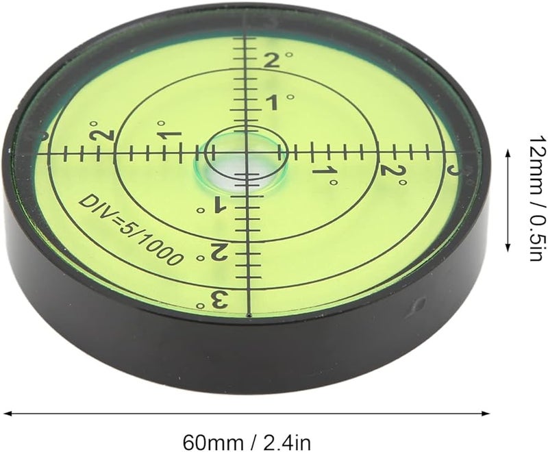 60x12mm Shock Durable Metal Bubble Level with Acrylic Vial for Precision Instruments - Image 3