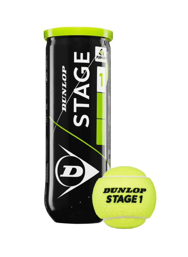 DUNLOP Tennis Ball Stage 1 Green 3pet  - Image 1