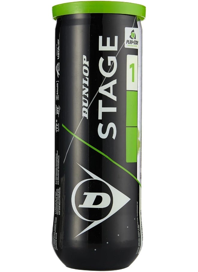 DUNLOP Tennis Ball Stage 1 Green 3pet  - Image 2