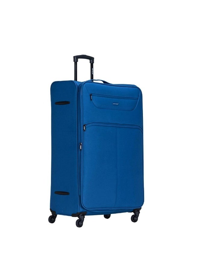 VIPTOUR 4-Piece Fabric Softside Luggage Set with 360° Spinner Wheels & Number Lock – Durable Polyester Travel Trolley Bag (20’’ / 24’’ / 28’’ / 32’’) - Blue - Image 3