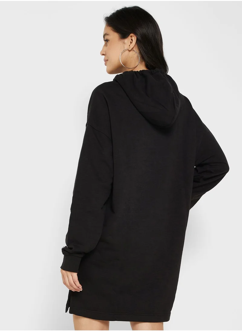 TOMMY JEANS Logo Knitted Hooded Dress