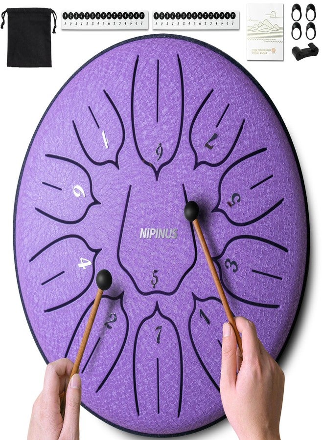 NIPINUS Steel Tongue Drum 6 Inch 11 Notes,Steel Hand Drum,Drum Percussion for Meditation Yoga Musical Education - Image 1