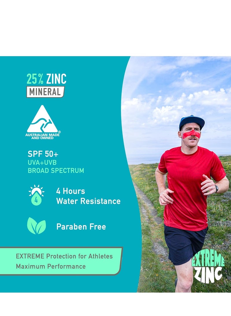 Sun Zapper - Sun Zapper Extreme Zinc Stick Triple Pack - Red, Orange, Purple SPF 50+ Water Resistant Sunscreen -15g Each - Image 1