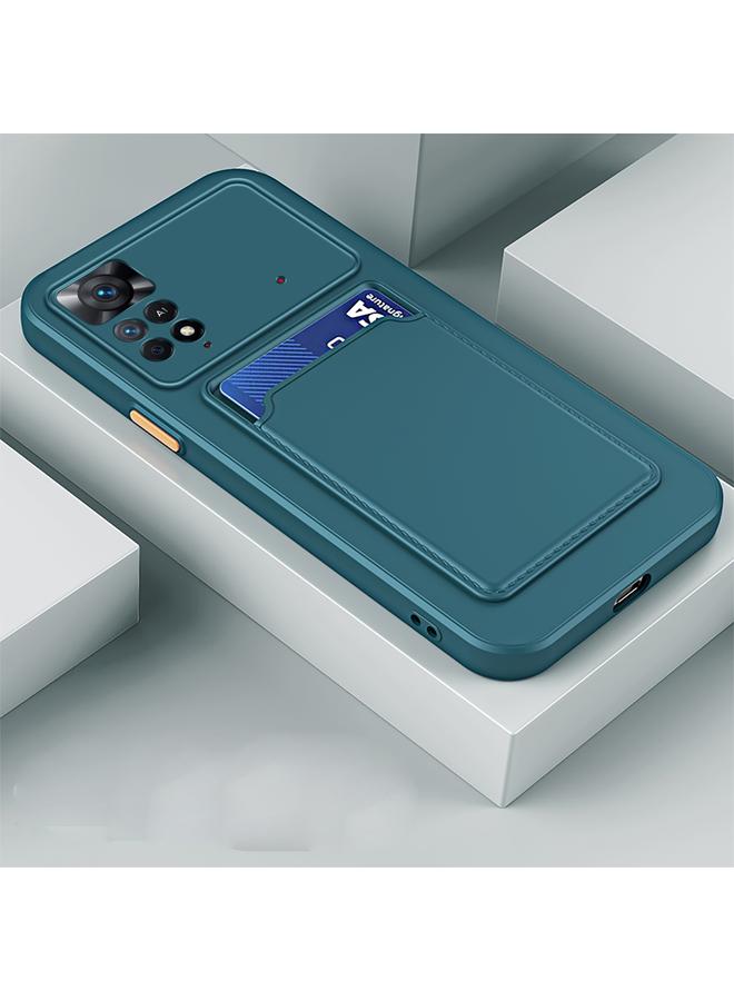 The Bros Case For Xiaomi Redmi Note 11 6.43 inch / Poco M4 Pro 4G Skin Feel Card Contrast Color Button TPU Phone Case