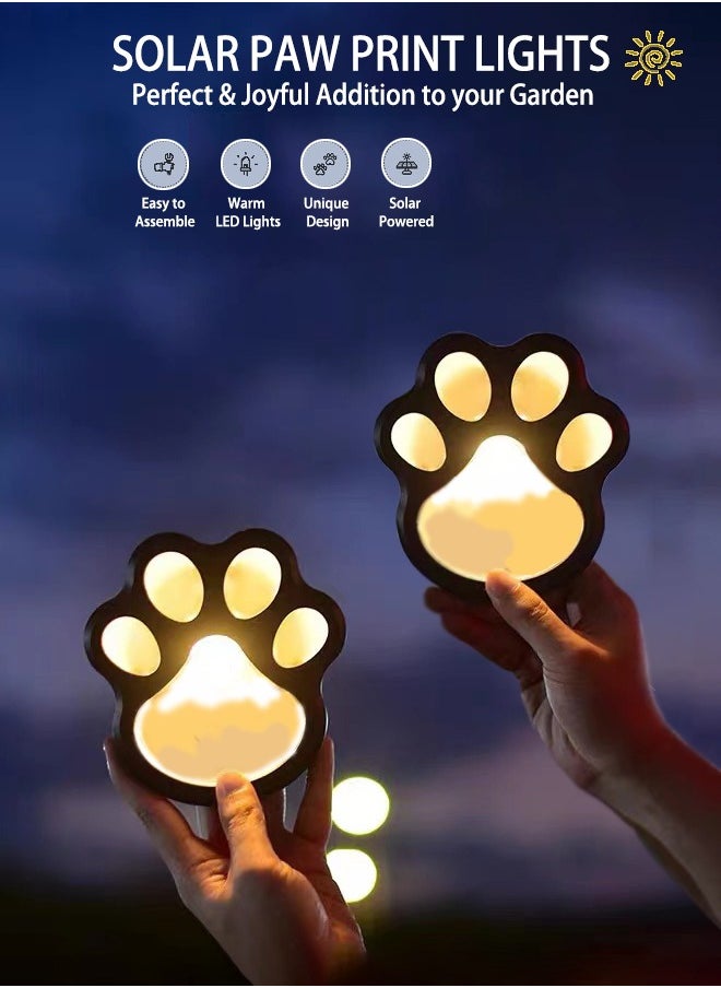 Generic Pack of 3 Outdoor Solar Powered LED Dog Paw Lights,Garden Decoration for Lawn,Garden and Path,Waterproof Wiring Free Decorative Lights  - Image 2