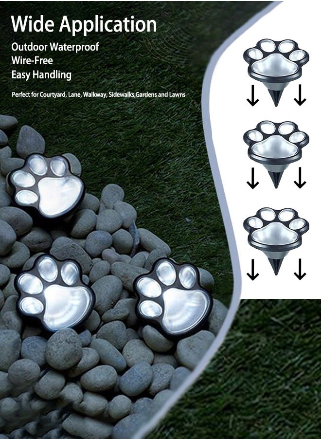 Generic Pack of 3 Outdoor Solar Powered LED Dog Paw Lights,Garden Decoration for Lawn,Garden and Path,Waterproof Wiring Free Decorative Lights  - Image 4