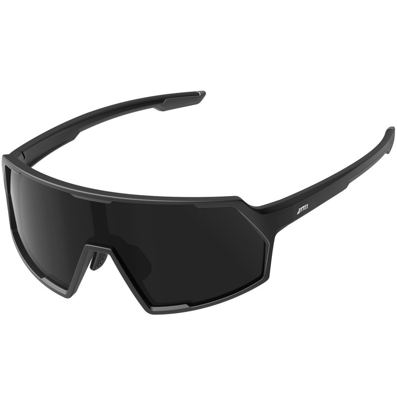 ATTCL Unisex Sports Sunglasses for Cycling Fishing Running Baseball Ultralight PC Lens with UV400 Protection KC08C3Blackgrey