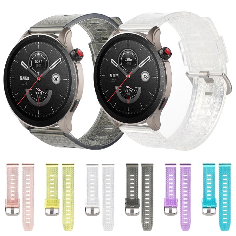 إيروريكس سوار ساعة هواوي واتش بودز 22 مم شفاف لامع من مادة TPU (أسود) - Image 4