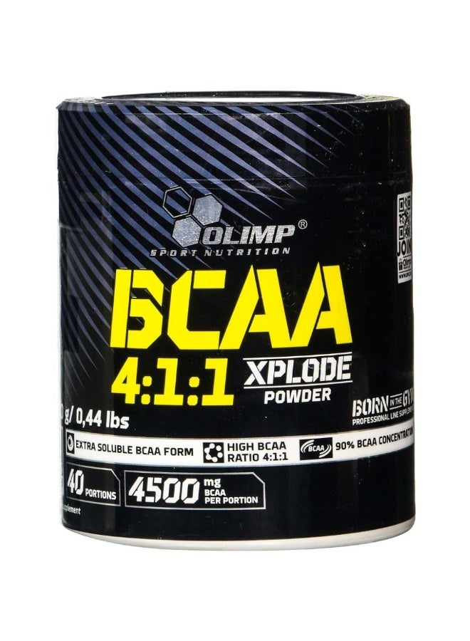 أولمب مسحوق BCAA Xplode من سبورت نيوتريشن - نكهة الفواكه، 200 غرام | 6 غرامات من BCAAs + 1 غرام من L-Glutamine | مكمل غذائي غني بفيتامين B6، خالي من السكر، مناسب لأنماط الحياة النشطة